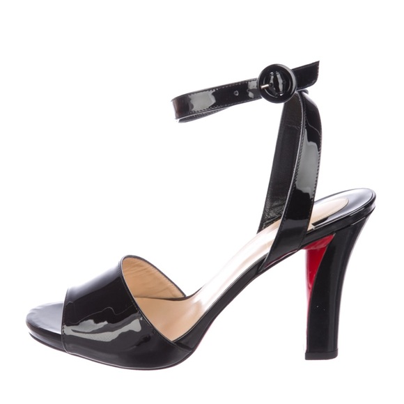 Christian Louboutin Havana forties 100 Patent Heels Black size 37.5 - Picture 1 of 12
